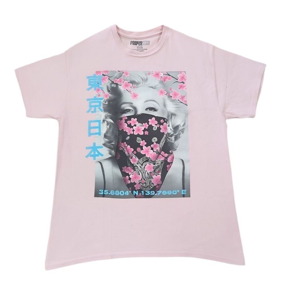 Marilyn Monroe Vintage Pink Graphic Tee L - Picture 2 of 5